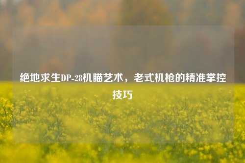绝地求生DP-28机瞄艺术，老式机枪的精准掌控技巧