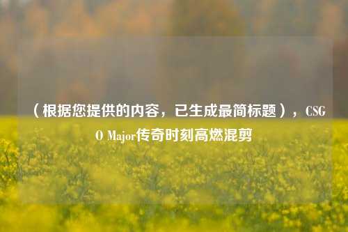 （根据您提供的内容，已生成最简标题），CSGO Major传奇时刻高燃混剪