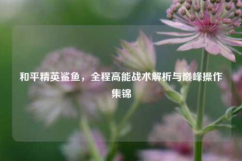 和平精英鲨鱼，全程高能战术解析与巅峰操作集锦
