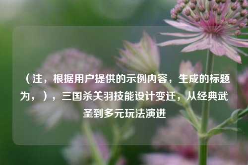 （注，根据用户提供的示例内容，生成的标题为，），三国杀关羽技能设计变迁，从经典武圣到多元玩法演进