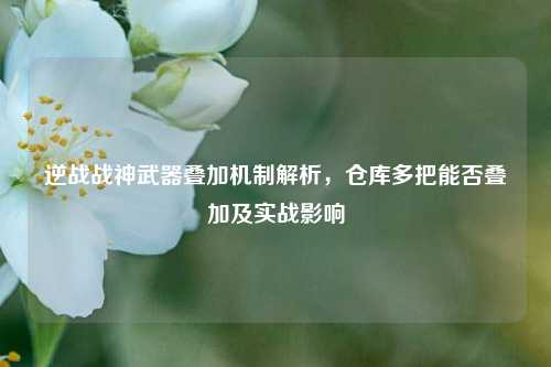 逆战战神武器叠加机制解析，仓库多把能否叠加及实战影响