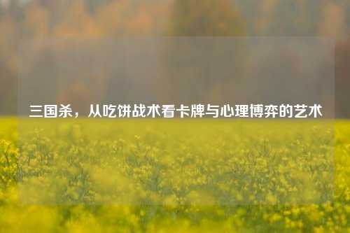 三国杀，从吃饼战术看卡牌与心理博弈的艺术