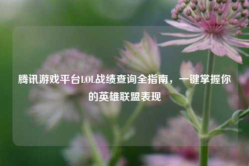 腾讯游戏平台LOL战绩查询全指南，一键掌握你的英雄联盟表现