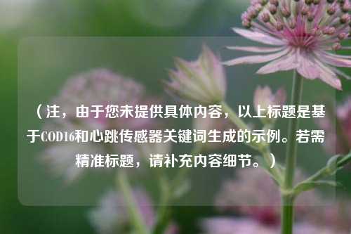 (注,由于您未提供具体内容,以上标题是基于COD16和心跳传感器关键词生成的示例。若需精准标题,请补充内容细节。)