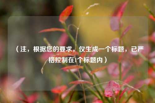 （注，根据您的要求，仅生成一个标题，已严格控制在1个标题内）