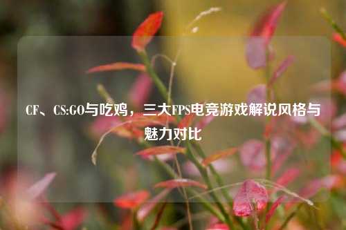 CF、CS:GO与吃鸡,三大FPS电竞游戏解说风格与魅力对比