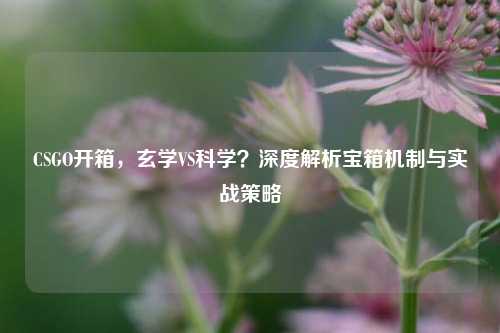 CSGO开箱，玄学VS科学？深度解析宝箱机制与实战策略