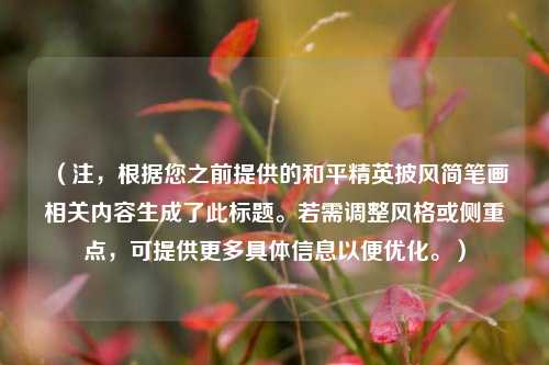 （注，根据您之前提供的和平精英披风简笔画相关内容生成了此标题。若需调整风格或侧重点，可提供更多具体信息以便优化。）