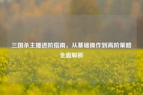 三国杀主播进阶指南，从基础操作到高阶策略全面解析