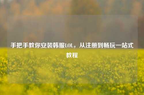 手把手教你安装韩服LOL，从注册到畅玩一站式教程