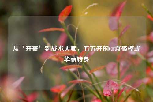 从‘开哥’到战术***，五五开的CF爆破模式华丽转身
