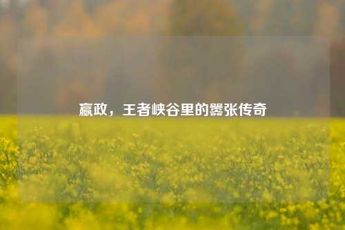 嬴政,王者峡谷里的嚣张传奇