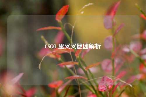 CSGO 里叉叉谜团解析