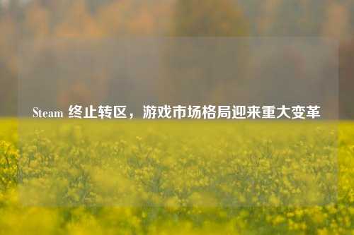 Steam 终止转区,游戏市场格局迎来重大变革