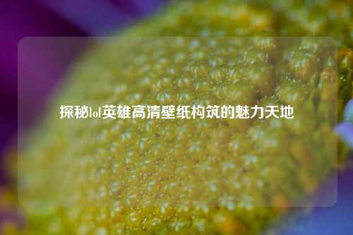 探秘lol英雄高清壁纸构筑的魅力天地