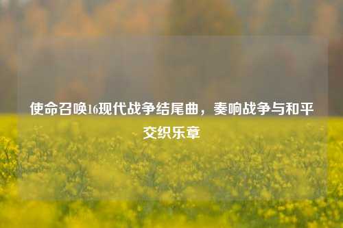 使命召唤16现代战争结尾曲,奏响战争与和平交织乐章