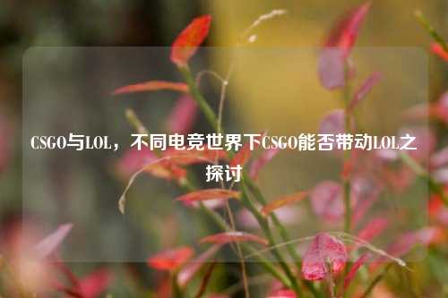 CSGO与LOL，不同电竞世界下CSGO能否带动LOL之探讨