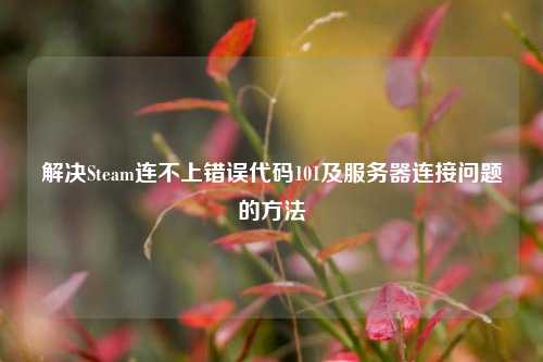 解决Steam连不上错误代码101及服务器连接问题的 *** 