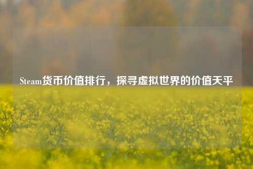 Steam货币价值排行,探寻虚拟世界的价值天平