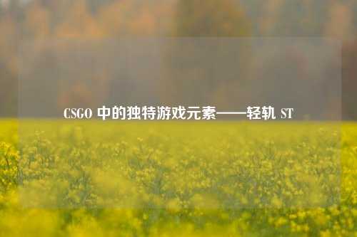 CSGO 中的独特游戏元素——轻轨 ST
