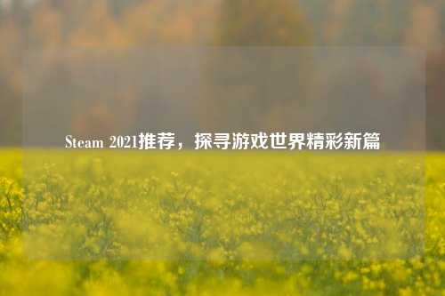 Steam 2021推荐，探寻游戏世界精彩新篇