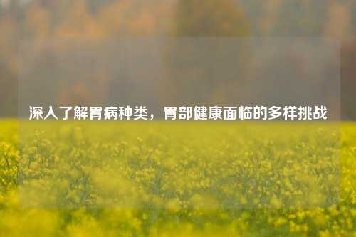 深入了解胃病种类,胃部健康面临的多样挑战