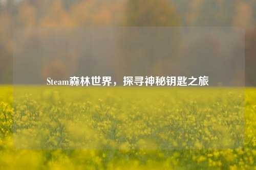 Steam森林世界，探寻神秘钥匙之旅