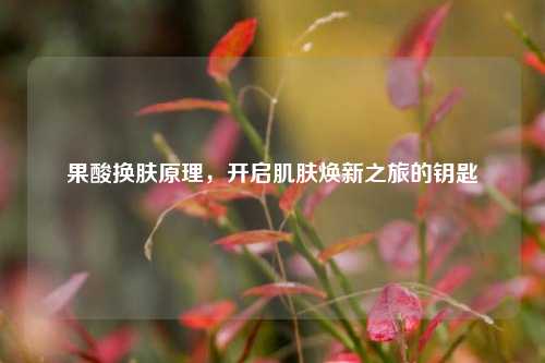 果酸换肤原理，开启肌肤焕新之旅的钥匙