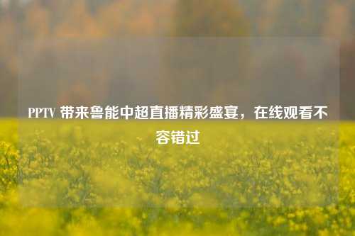 PPTV 带来鲁能中超直播精彩盛宴,在线观看不容错过