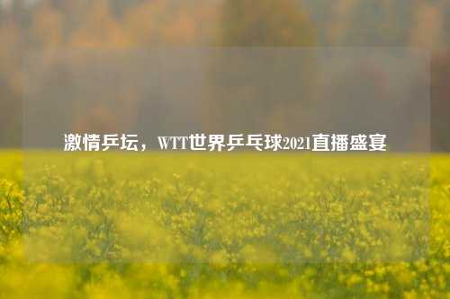***乒坛，WTT世界乒乓球2021直播盛宴