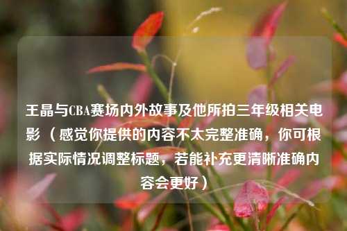 王晶与CBA赛场内外故事及他所拍三年级相关电影 (感觉你提供的内容不太完整准确,你可根据实际情况调整标题,若能补充更清晰准确内容会更好)