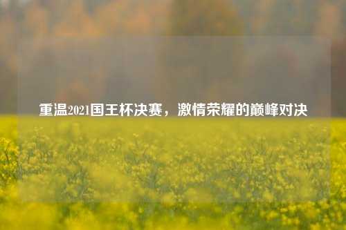 重温2021国王杯决赛，***荣耀的巅峰对决