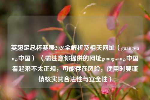 英超足总杯赛程2026全解析及相关网址(guangwang.中国) (需注意你提供的网址guangwang.中国看起来不太正规,可能存在风险,使用时要谨慎核实其合法性与安全性)