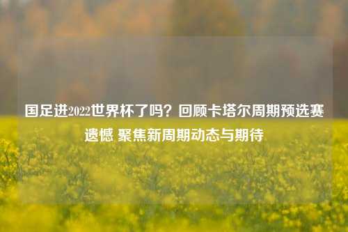 国足进2022世界杯了吗?回顾卡塔尔周期预选赛遗憾 聚焦新周期动态与期待