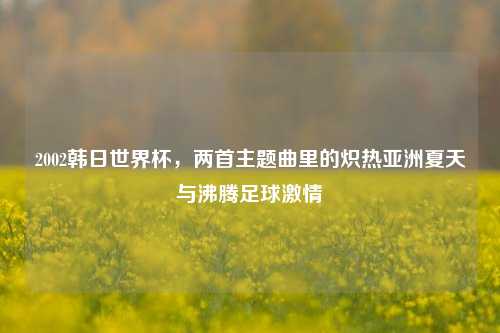 2002韩日世界杯,两首主题曲里的炽热亚洲夏天与沸腾足球***