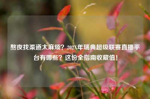 熬夜找渠道太麻烦?202X年瑞典超级联赛直播平台有哪些?这份全指南收藏值!