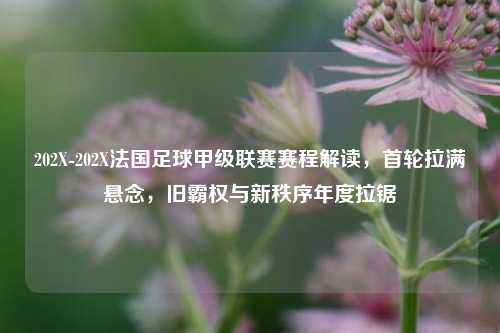202X-202X法国足球甲级联赛赛程解读,首轮拉满悬念,旧霸权与新秩序年度拉锯