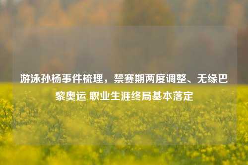 游泳孙杨事件梳理，禁赛期两度调整、无缘巴黎奥运 职业生涯终局基本落定