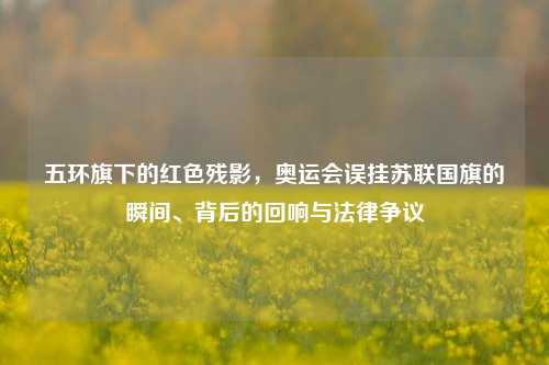 五环旗下的红色残影，奥运会误挂苏联国旗的瞬间、背后的回响与法律争议