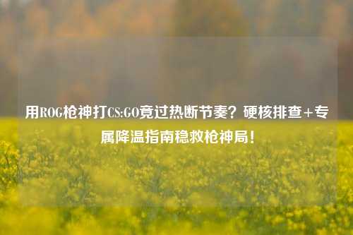 用ROG枪神打CS:GO竟过热断节奏?硬核排查+专属降温指南稳救枪神局!
