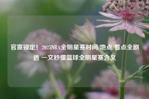 官宣锁定！2025NBA全明星赛时间/地点/看点全剧透 一文秒懂篮球全明星赛含义