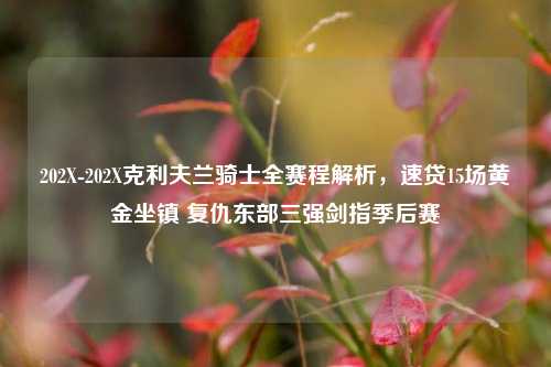 202X-202X克利夫兰骑士全赛程解析，速贷15场黄金坐镇 复仇东部三强剑指季后赛