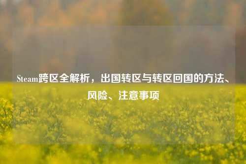 Steam跨区全解析，出国转区与转区回国的 *** 、风险、注意事项
