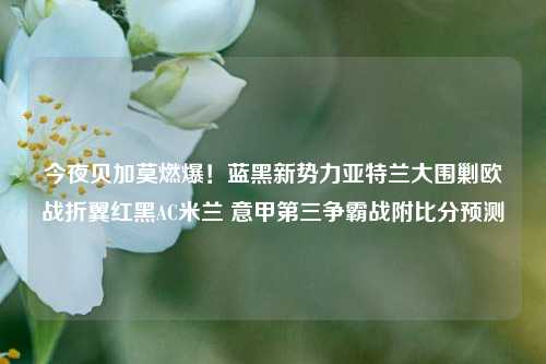 今夜贝加莫燃爆！蓝黑新势力亚特兰大围剿欧战折翼红黑AC米兰 意甲第三争霸战附比分预测