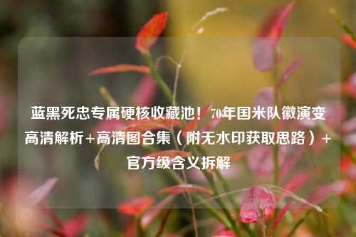 蓝黑死忠专属硬核收藏池！70年国米队徽演变高清解析+高清图合集（附无水印获取思路）+官方级含义拆解