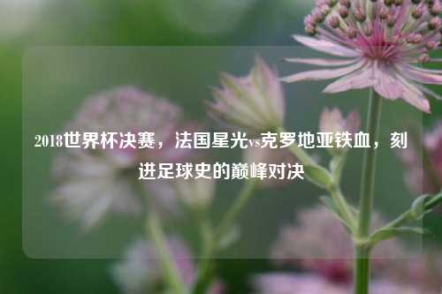 2018世界杯决赛，法国星光vs克罗地亚铁血，刻进足球史的巅峰对决