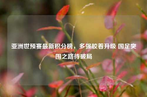 亚洲世预赛最新积分榜，多强胶着升级 国足突围之路待破局