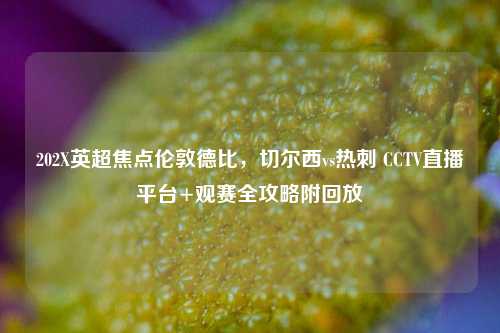 202X英超焦点伦敦德比，切尔西vs热刺 CCTV直播平台+观赛全攻略附回放