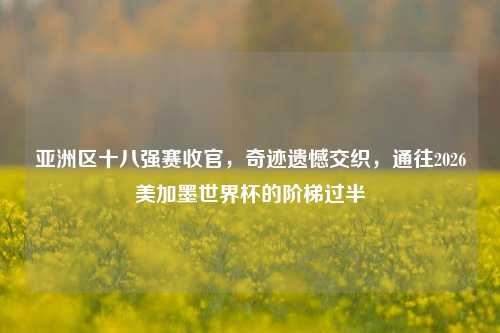 亚洲区十八强赛收官，奇迹遗憾交织，通往2026美加墨世界杯的阶梯过半