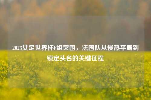 2023女足世界杯F组突围,法国队从慢热平局到锁定头名的关键征程
